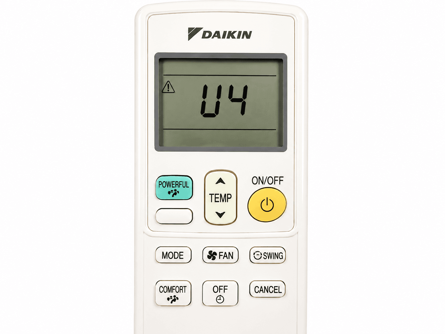 Code erreur U4 telecommande Daikin