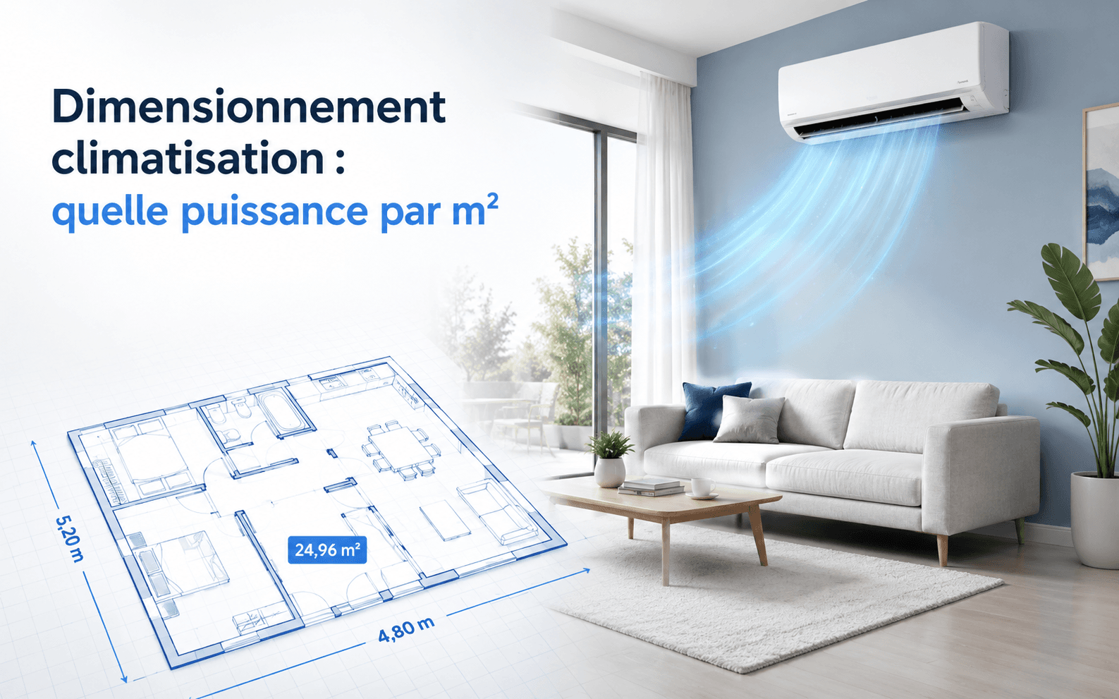 Dimensionnement climatisation : quelle puissance par m² ?
