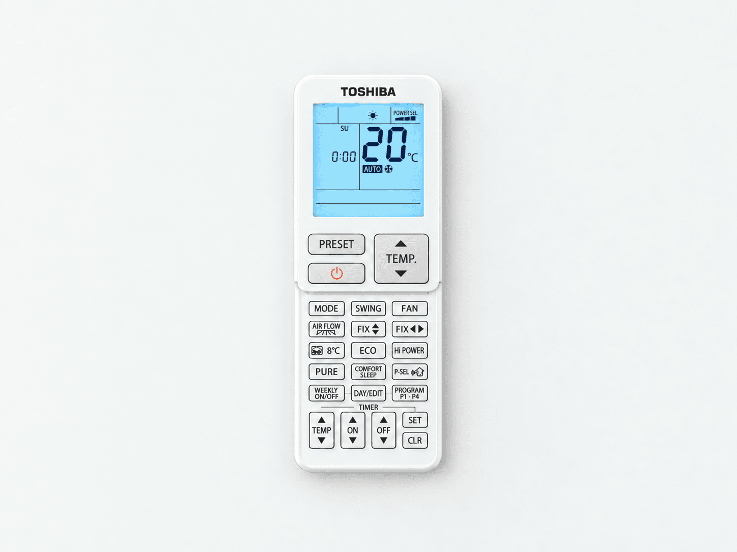 symboles télécommande climatisation Toshiba