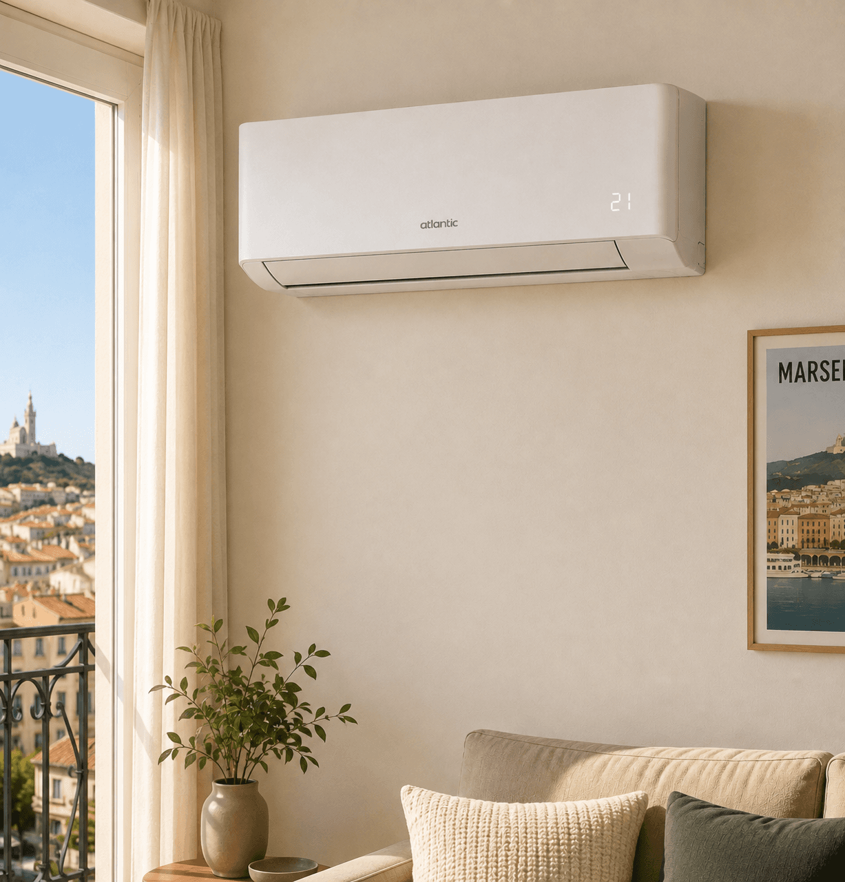 Pose d'un climatiseur Atlantic Murao à Marseille