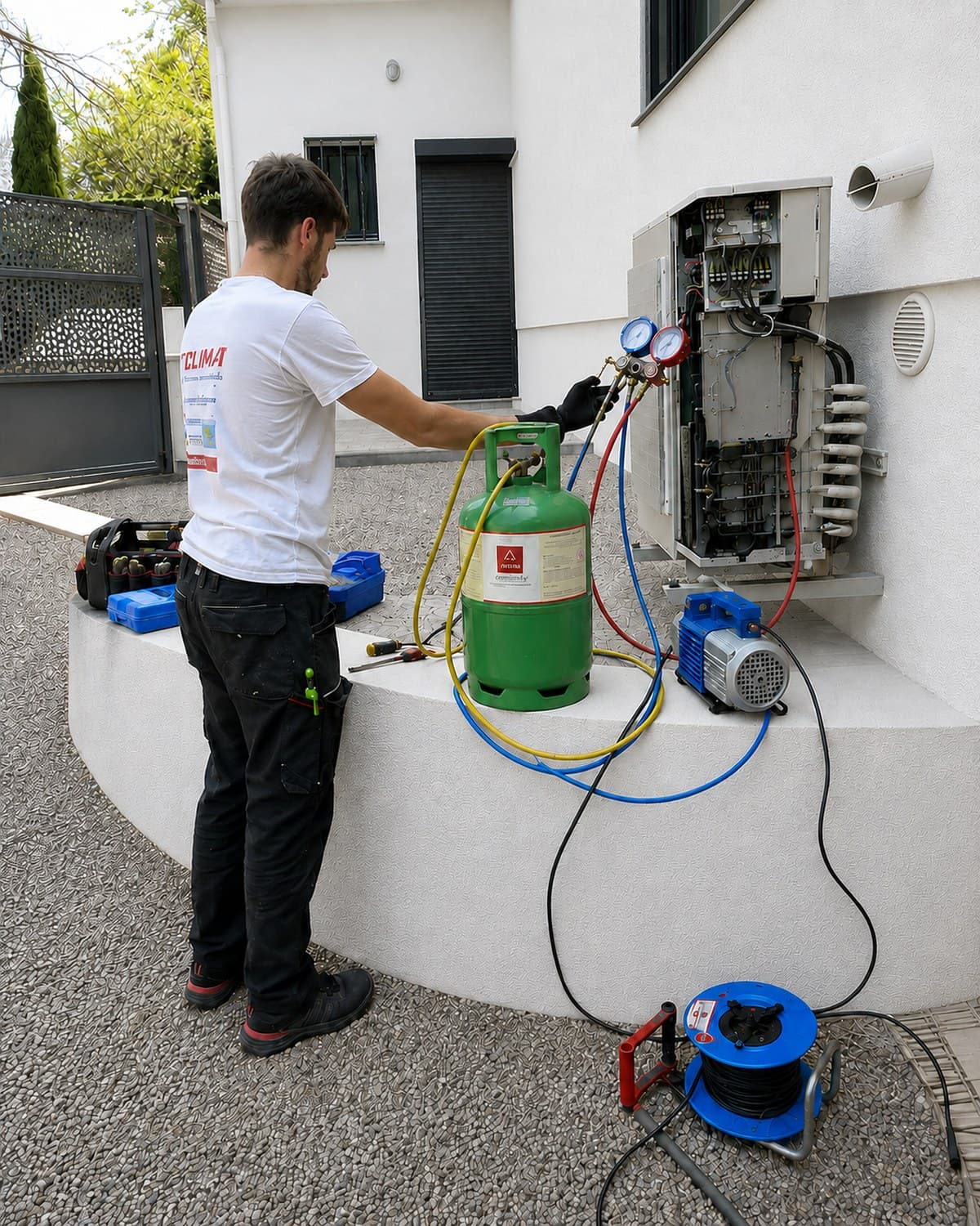 Technicien Côté Climat en réparation de climatisation