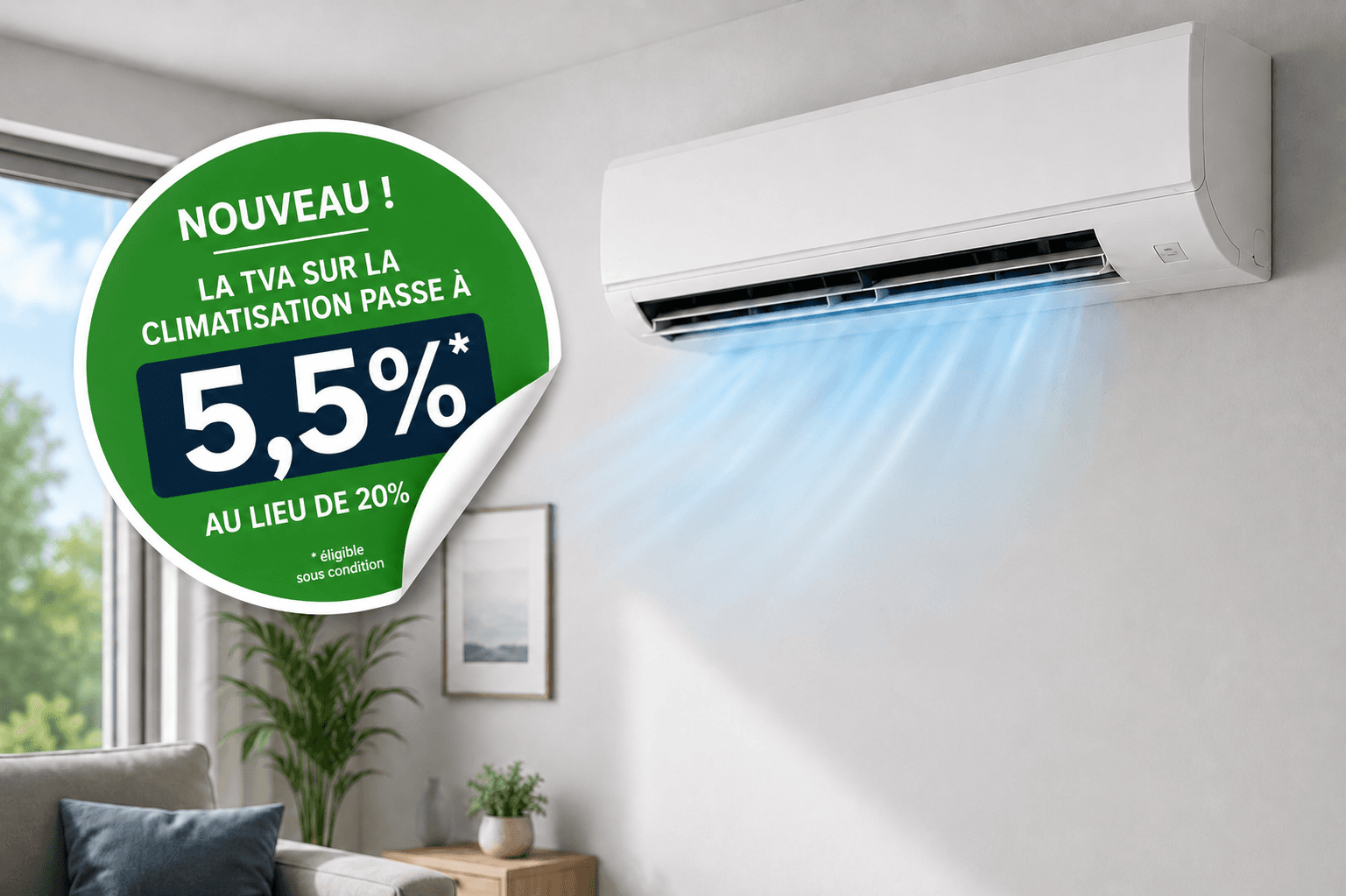 TVA à 5,5 % sur la climatisation en 2026 : ce qui change et les conditions à respecter